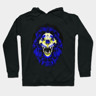 Lion Skull Interactive Yellow&Blue Filter T-Shirt By Red&Blue Hoodie